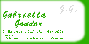 gabriella gondor business card